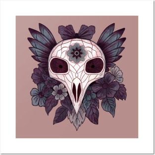 Bird skull Posters and Art